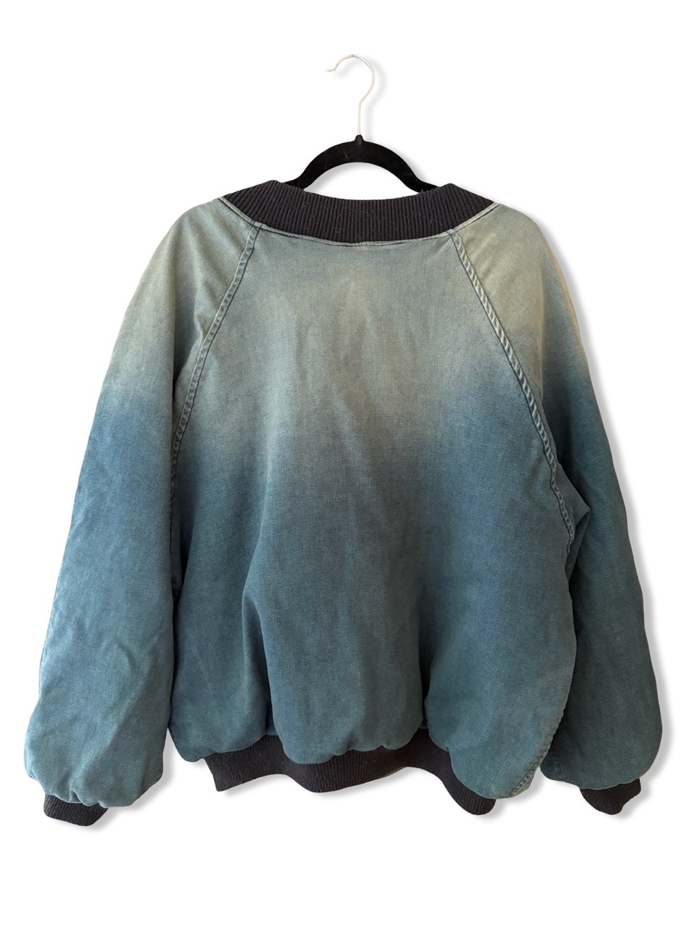 EB Denim Lombardi bomber jacket denim Washed Blue Olio oversized Revolve S - Picture 7 of 10